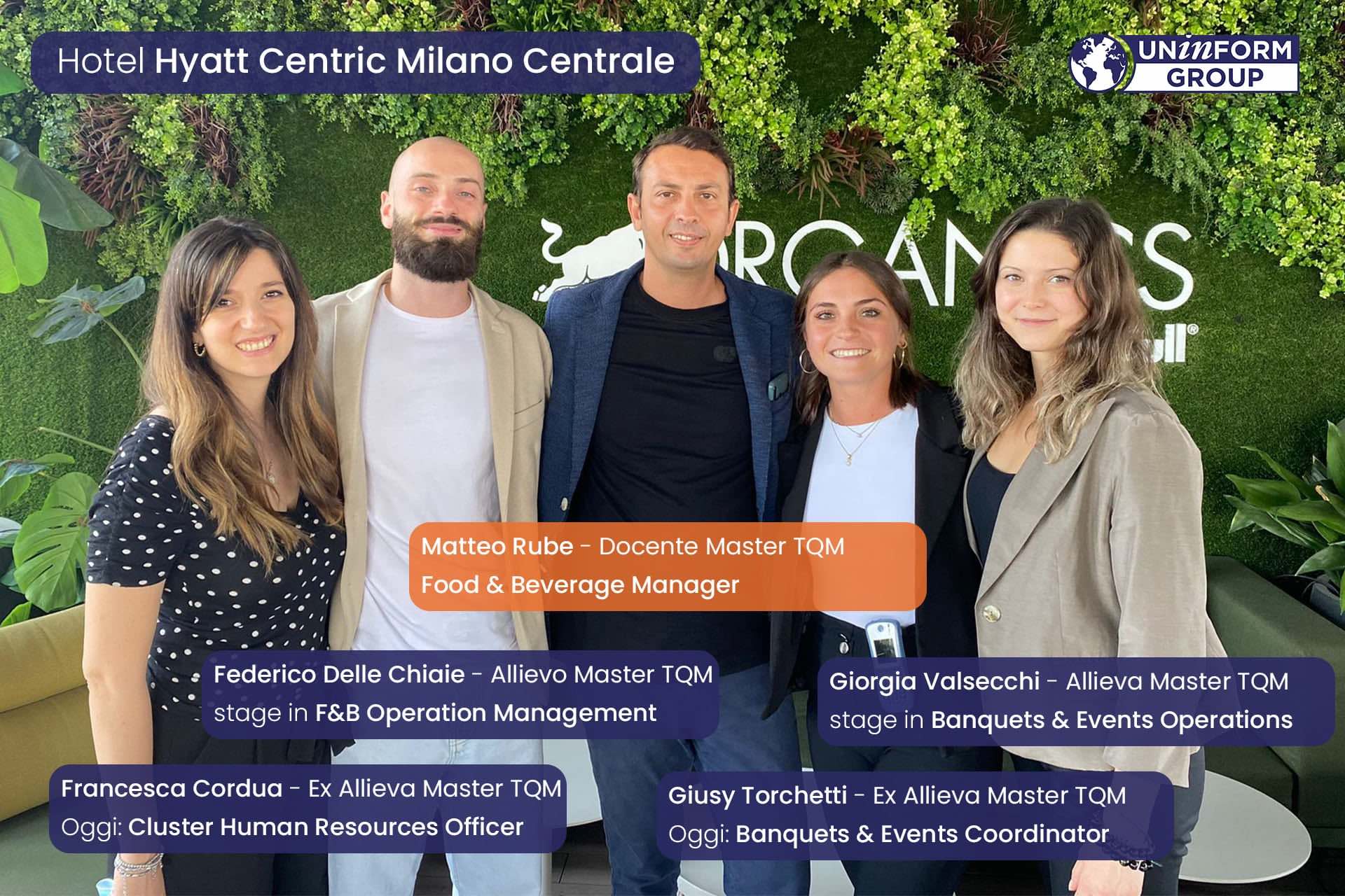 Allievi TQM all'Hyatt Centric Milano